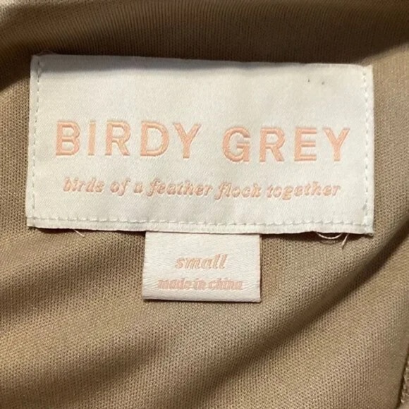 Birdy Grey Elsye Bridesmaid Dress in Mauve Mesh Cutouts Maxi Gown Size Small NWT - Picture 8 of 16